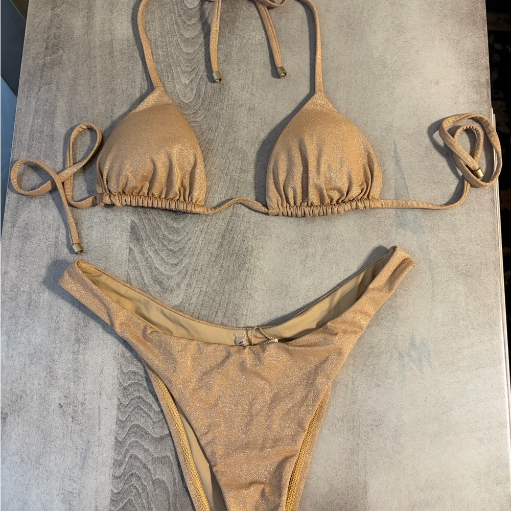 Vitamin A Gold Bikini Set
